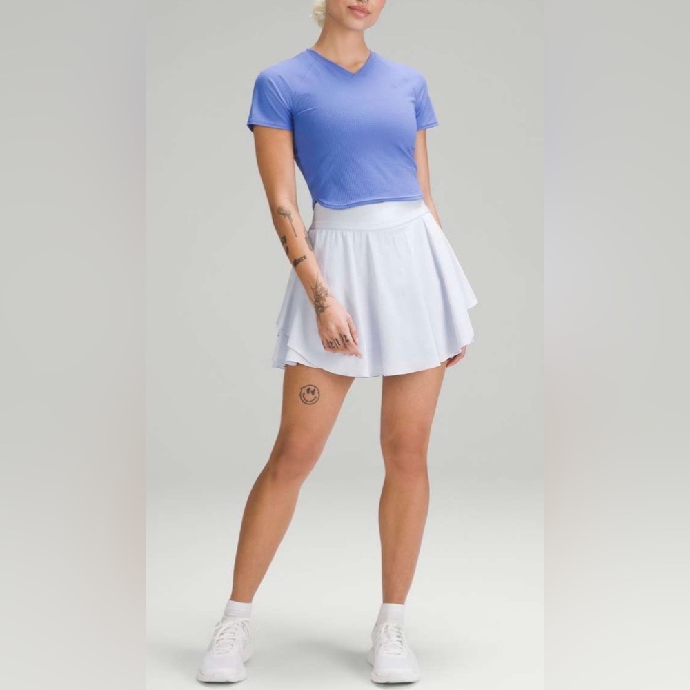 LULULEMON COURT RIVAL PALE BLUE TENNIS PICKLEBALL SKORT SIZE 4